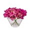 8" Dark Purple Hydrangea Bouquet in Glass Vase